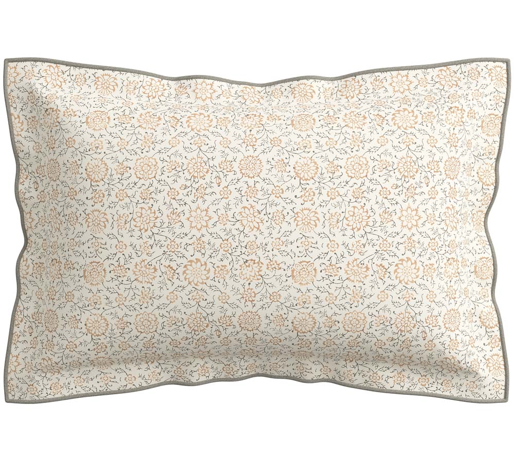 Soft Ivory And Slate Oxford Pillowcase